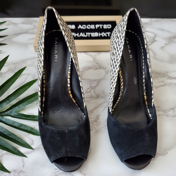 Tahari Peep Toe Pumps - Picture 4 of 10